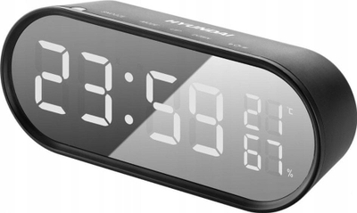 Orë alarmi Hyundai AC 331, ekran LED, USB, e zezë