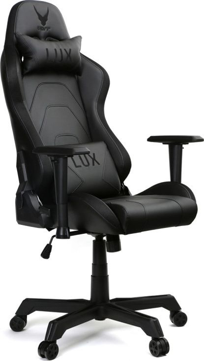 Karrige gaming Varr Lux RGB, gas lift, jastëk koke, e zezë