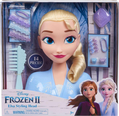 Kokë stilimi Disney Frozen 2 Elsa, me 16 aksesore, për kalama, bjonde