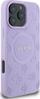 Kapak telefoni Guess Saffiano Peony Stamp MagSafe, për iPhone 16 Pro, lejla
