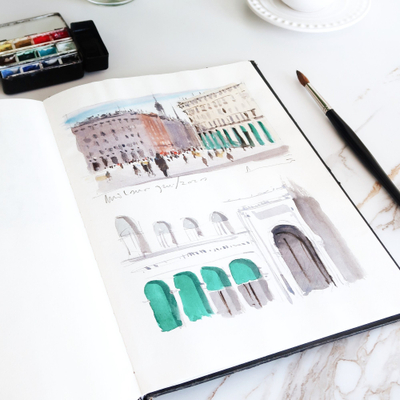 Bllok vizatimi Hahnemühle Sketch Book, A3, 120gsm, 124 fletë, i zi