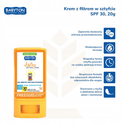 Krem-dyllë për diell Babyton Daily, SPF 30, 20 g, për bebe dhe fëmijë