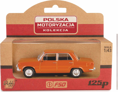 Maket veture Daffi Fiat 125p, shkalla 1:43, kafe