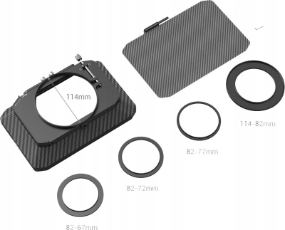 Matte box SmallRig Lightweight, për lente 67‑114mm, me flag, i zi