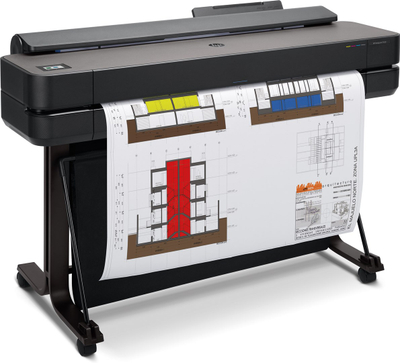 Мултифункционален печатач HP DesignJet T650, 36" A0, 2400 x 1200 dpi, бел
