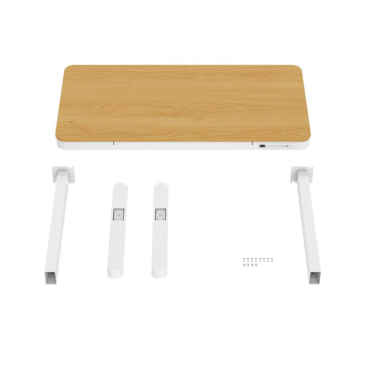 Tavolinë gaming Tuckano ET119W-C, 120.4 cm, rregullim elektrik lartësie, dru i bardhë