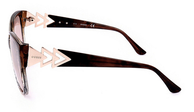 Syze dielli Guess GU7597 55G, të kafta/rozë