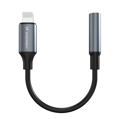 Adapter audio Wozinsky WALJ-01 Lightning në 3.5 mm, HiFi, i zi