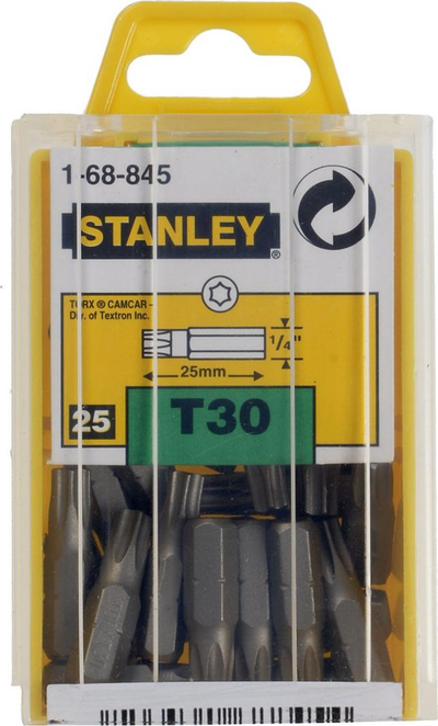 Maja Stanley Torx 1/4" T30x25mm, 25 copë (68-845)