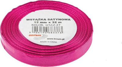 Shirit sateni Brewis Satin Ribbon, 12mm, 32m, fuchsia