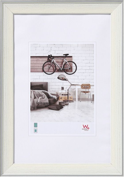 Kornizë foto Walther Design Bohemian 30x40 cm, me passepartout, dru, e bardhë