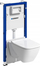 Set kornizë WC Geberit Duofix Basic me guacë Smyle Square, Rimfree, soft close, e bardhë
