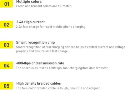 Kabllo USB në USB C Baseus Crystal Shine CAJY000403, 100W, 1.2m, blu