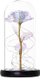Suvenir Eternal Rose AG776C, trëndafil dekorativ në kupolë qelqi, LED RGB, shumëngjyrësh