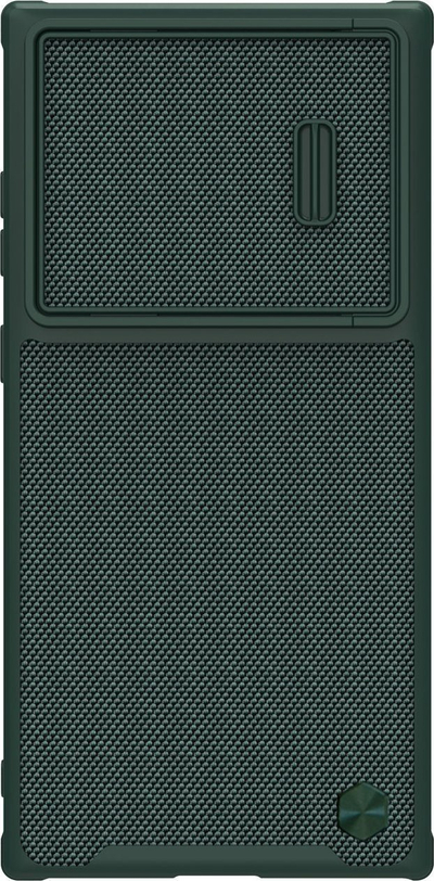 Këllëf telefoni Nillkin Textured S për Samsung Galaxy S22 Ultra, kapak kamere rrëshqitës, material TPU PC, i gjelbër