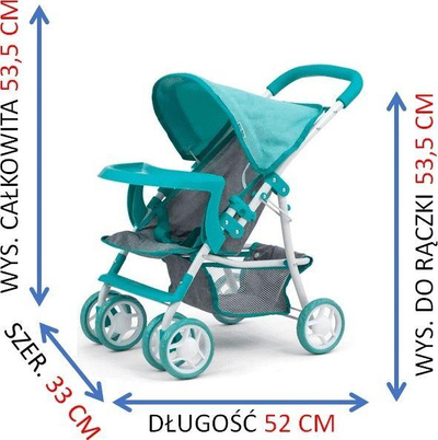Karrocë për kukulla Milly Mally Kate, e hirtë / ngjyre mendre