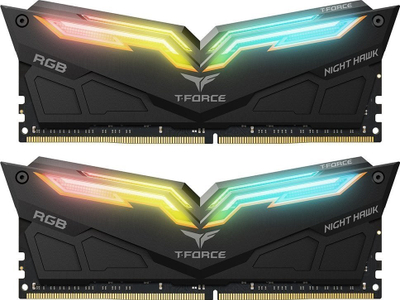 Memorie TeamGroup T-Force Night Hawk RGB Gen2, DDR4, 16 GB, 4000 MHz, CL18, TF14D416G4000HC18JDC01