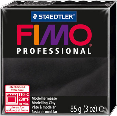 Argjilë polimerike Staedtler FIMO Professional, 85g, për bizhuteri, e zezë