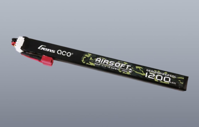 Bateri Li Po Gens Ace për airsoft, 1200mAh, 11.1V 25C, e zezë