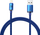 Kabllo USB Baseus Crystal, USB A në Lightning, 1.2m, 2.4A, blu