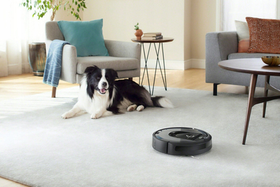 Fshesë me korrent robot iRobot Roomba i7 i7158, ecje e zgjuar, kontroll nga aplikacioni, gri me të zezë
