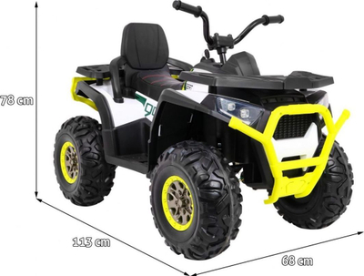 ATV elektrik fëmijësh Powerful Quad 4x4, 12V 10Ah, telekomandë, zi e verdhë