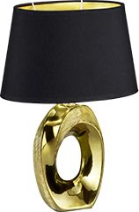 Lampë tavoline Netlighting Taba, stil modern, 33cm, ari me abazhur të zi