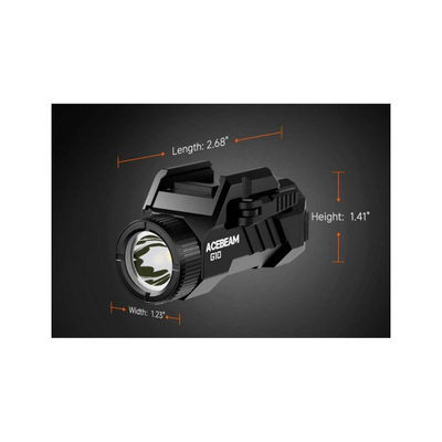 Dritë taktike për armë Acebeam G10, 600lm, LED, e zezë