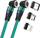 Kabllo magnetike RealPower, 1m, me adaptera, jeshile