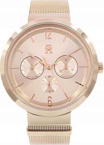 Orë dore Tommy Hilfiger Lidia Rose, 40mm, çelik, rozë gold