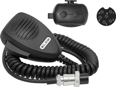 Mikrofon CB universal, 6-pin, me ndërrim kanalesh, ngjyrë e zezë