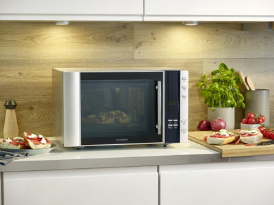 Furrë me mikrovalë Severin MW 7775 me grill, 30L, 900W, ngjyrë argjendi