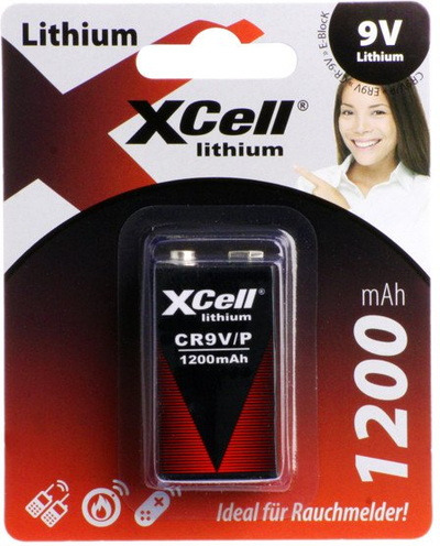 Bateri 9V XCell CR9V P, litium, 1200 mAh, copë