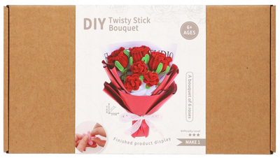 Set kreativ Mega Creative KREAT Flowers Rose, buqetë me 6 trëndafila, DIY, shumëngjyrësh