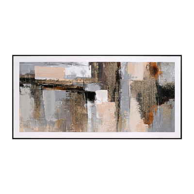 Pikturë muri Sediment 142x4,5x72Hcm (HM4551), zezë