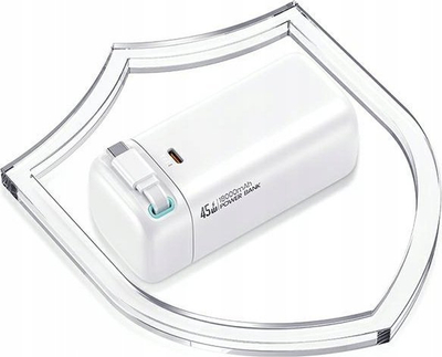 Power bank Usams XMF SE, 18000mAh, PD 45W, me kabllo USB-C të tërheqshme, i zi
