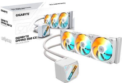 Ftohës likuid CPU GIGABYTE GAMING 360 ICE, radiator 360mm, 3x120mm ARGB, i bardhë