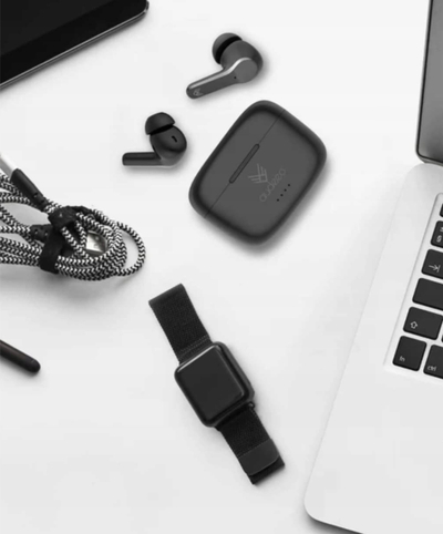 Kufje wireless in ear Audeeo AO TWSLED1, Bluetooth 5.0, 30 orë bateri, të zeza