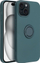 Kapak silikoni Forcell për iPhone 15, me unazë dhe mbajtëse, ngjyrë mat