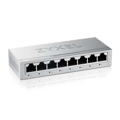 Switch rrjeti Zyxel GS-108B V5, 8 porta, Gigabit, gri
