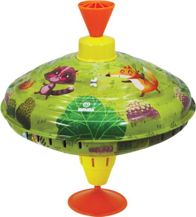 Lodër surrlë Svoora Spinning Top, me zhurma pylli, shumëngjyrëshe