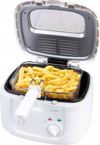 Fritezë me vaj Bomann FR 6051 CB, 1800W, 2.5L, e bardhë