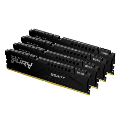RAM desktop Kingston FURY Beast, 128GB DDR5 5200MHz, 4x32GB, i zi