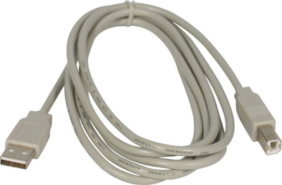 Kabllo USB-A me USB-B, 3m, USB 2.0, gri