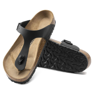 Чевли Birkenstock Gizeh W 43691, веганска микрофибра, ѓон од природна плута, црни