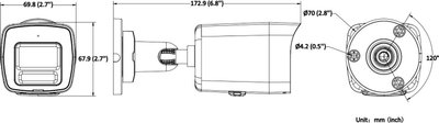 Kamerë IP Hikvision DS-2CD1027G2H-LIU, 2.8mm, 1080p ColorVu, e bardhë