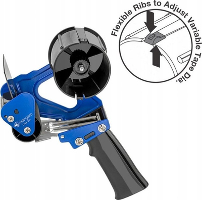 Dispenzer për shirit paketimi KANGARO, 50mm, bërthamë 75mm, i verdhë