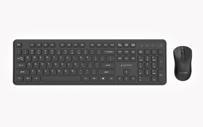 Set tastierë dhe mi Gembird Slim Pro Business KBS-WPS-01, wireless 2.4 GHz, layout US, i zi
