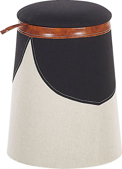 Puf me hapësirë ruajtjeje Beliani APACHE Kids, faux linen, për fëmijë, bezhë krem e zezë