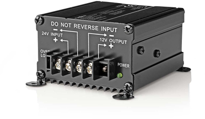 Конвертор на енергија Nedis, 24V DC во 12V DC, 10A 120W, црн